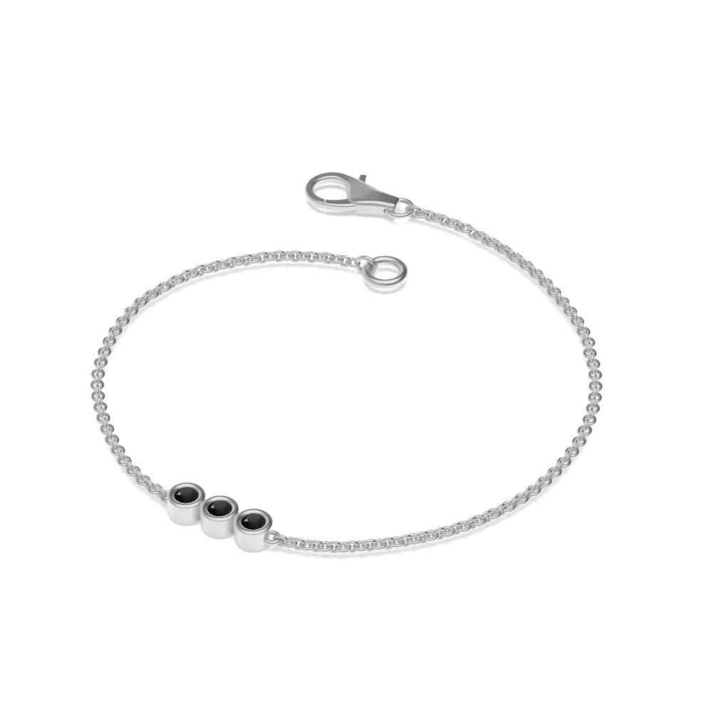 Bezel Setting Triology Bracelets