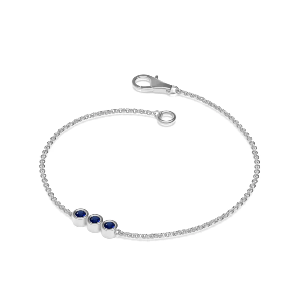 Bezel Setting Triology Bracelets
