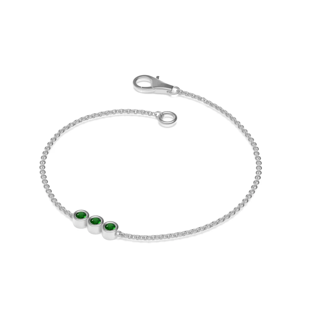 Bezel Setting Triology Bracelets