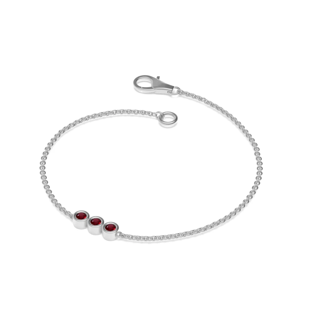 Bezel Setting Triology Bracelets