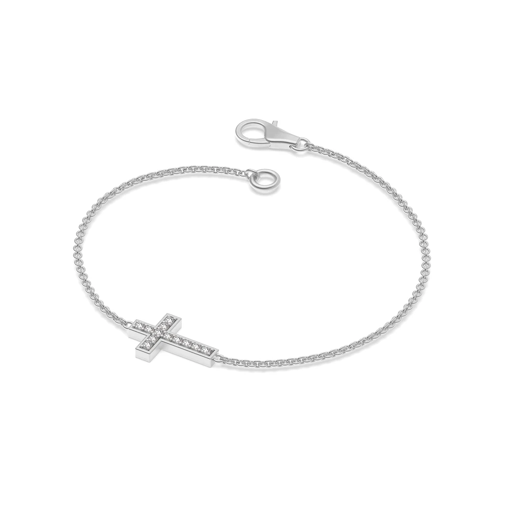 Pave Setting Cross Designer Bracelets