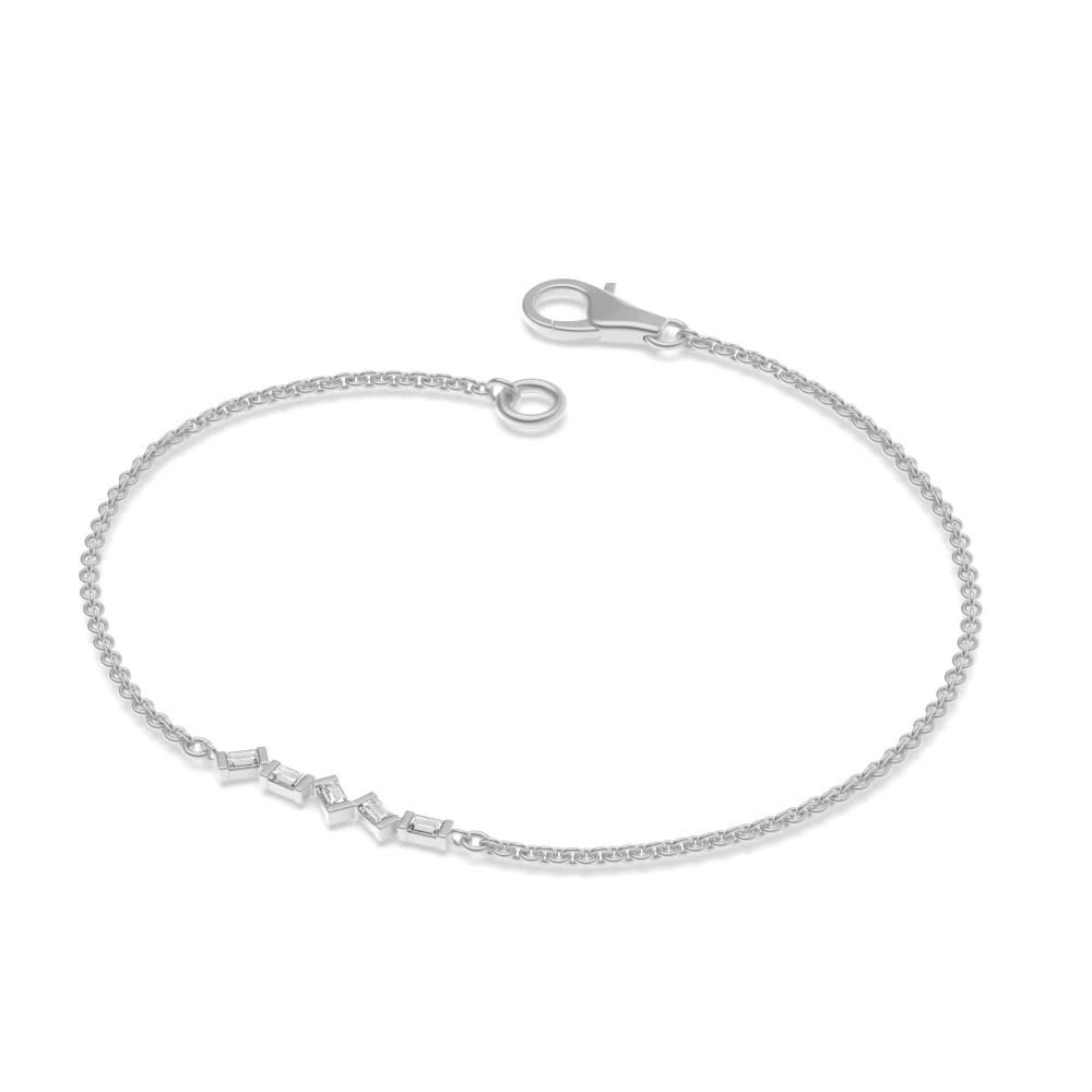 Channel Setting 5 stone bar set Designer Quickship