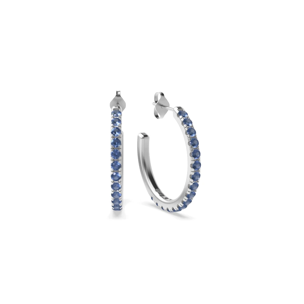 4 Prong Delicate open end Hoop Earrings