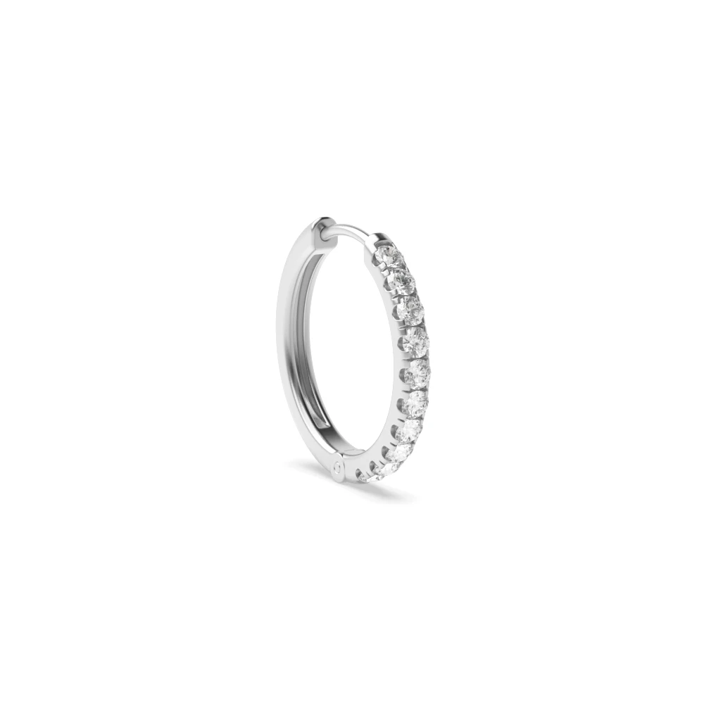 4 Prong Delicate clip on Hoop Single Earring