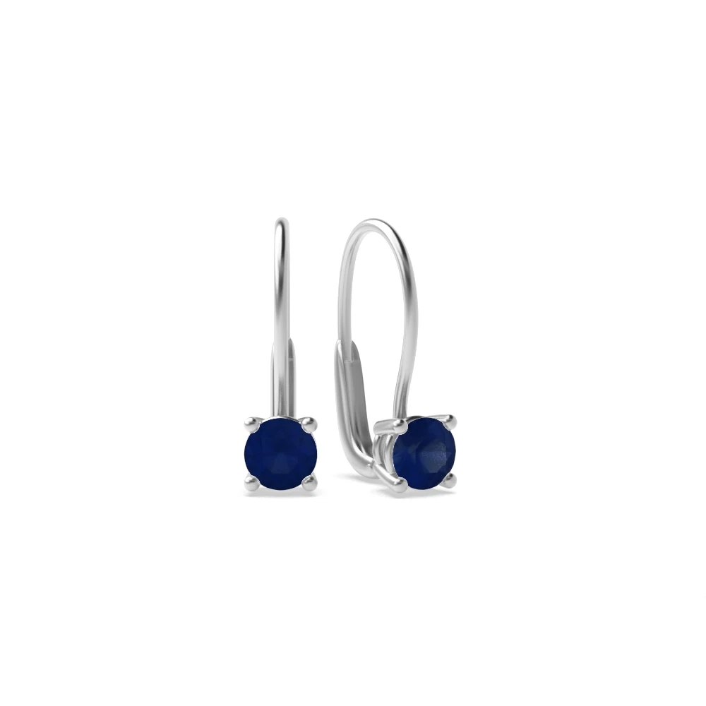 4 Prong Leverback dangle Drop Earrings