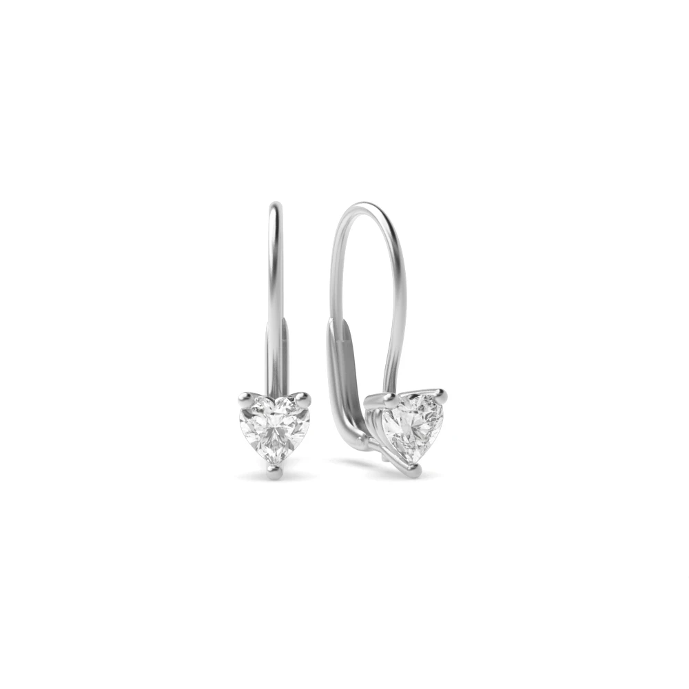 4 Prong Leverback dangle Earrings