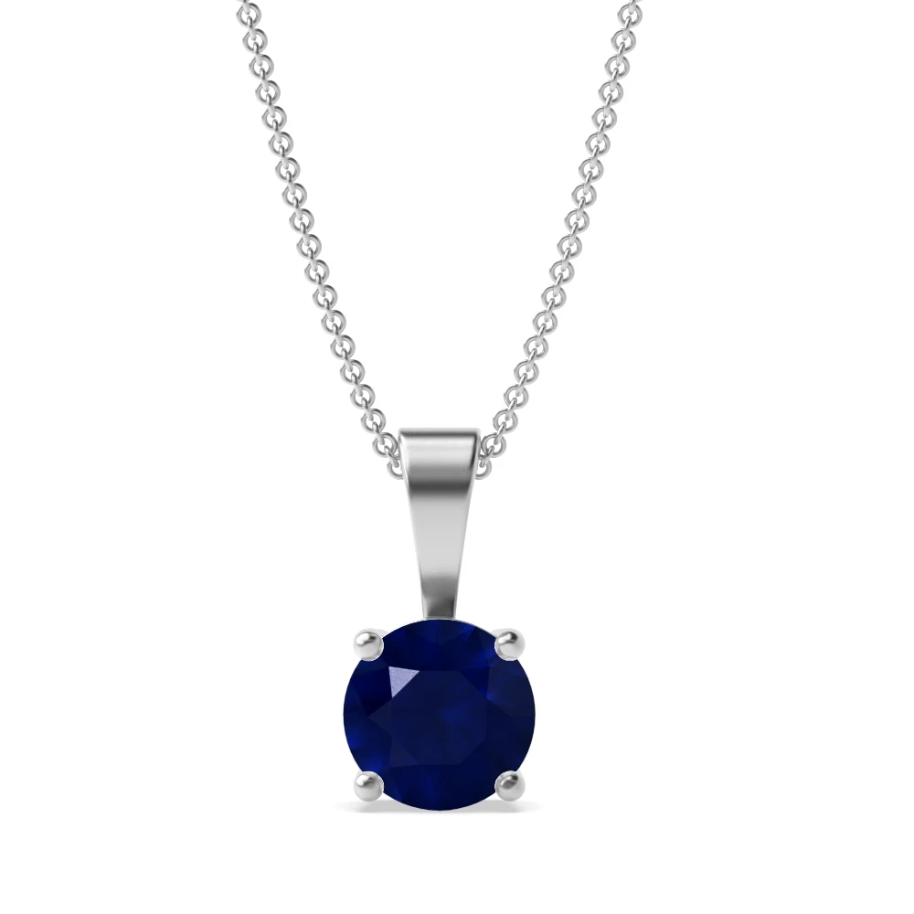 4 Prong Solid bale basket set Solitaire Pendant Necklaces