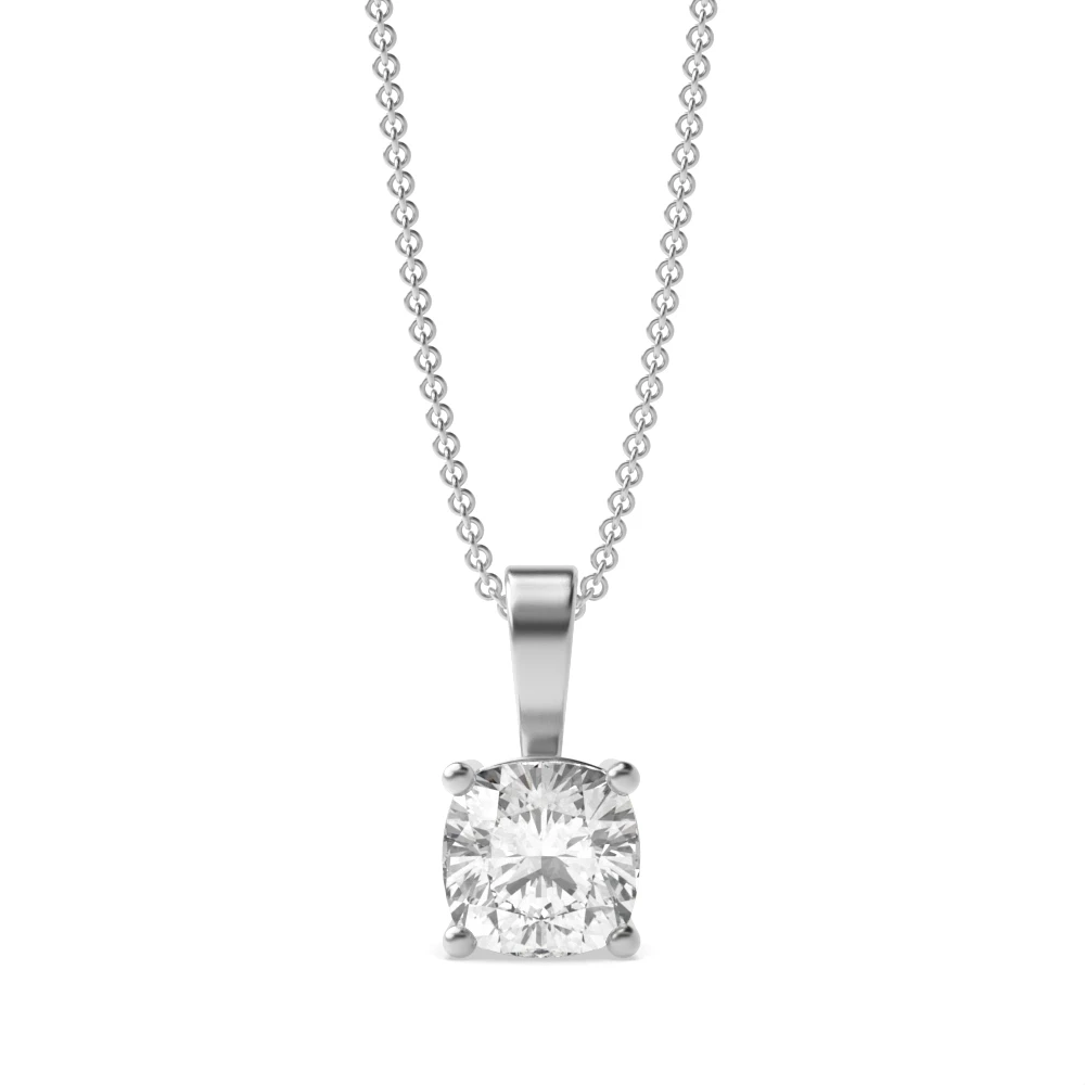 4 Prong Solid bale basket set Solitaire Pendant Necklaces