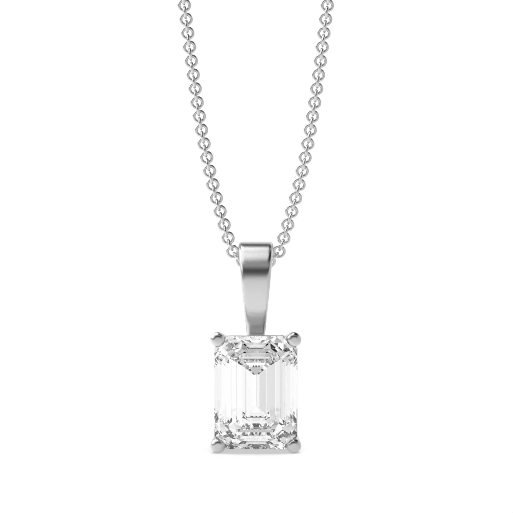 4 Prong Solid bale basket set Solitaire Pendant Necklaces