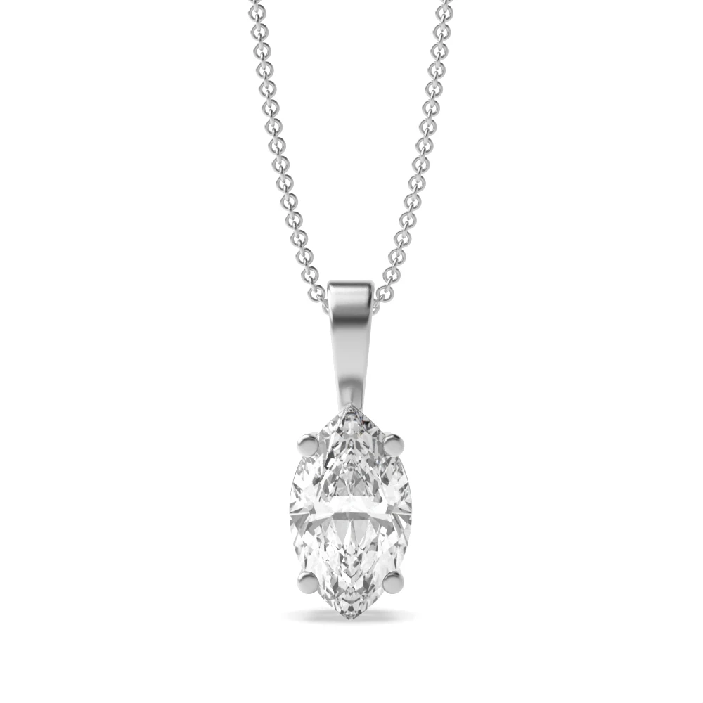 4 Prong Solid bale basket set Solitaire Pendant Necklaces