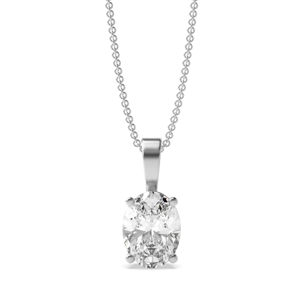 4 Prong Solid bale basket set Solitaire Pendant Necklaces