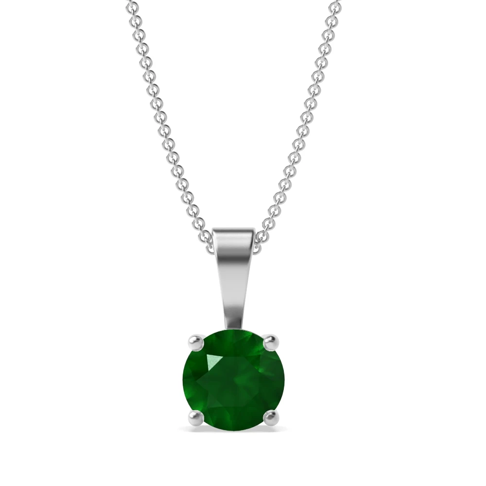 4 Prong Solid bale basket set Solitaire Pendant Necklaces
