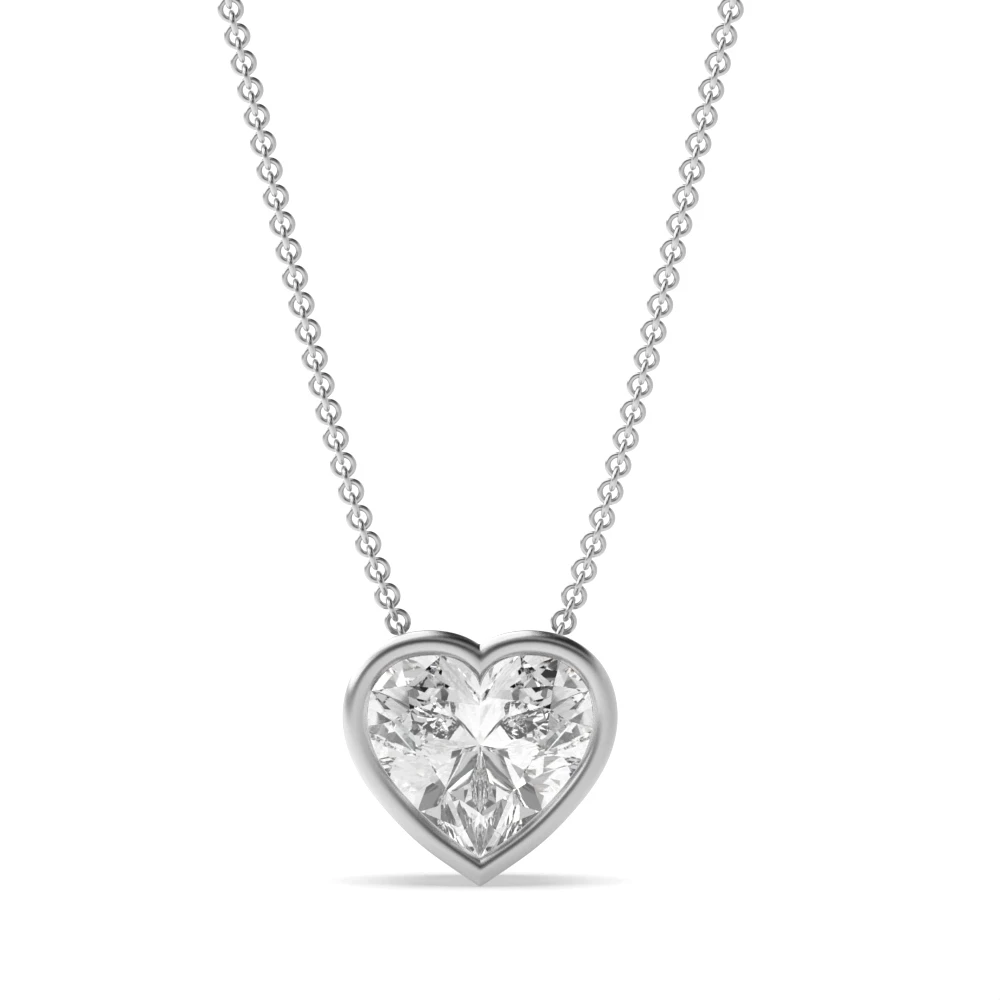 Bezel Setting Classic Pendant Necklaces