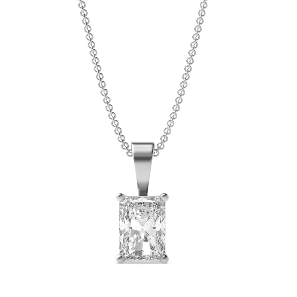 4 Prong Elegant solid bale Pendant Necklaces