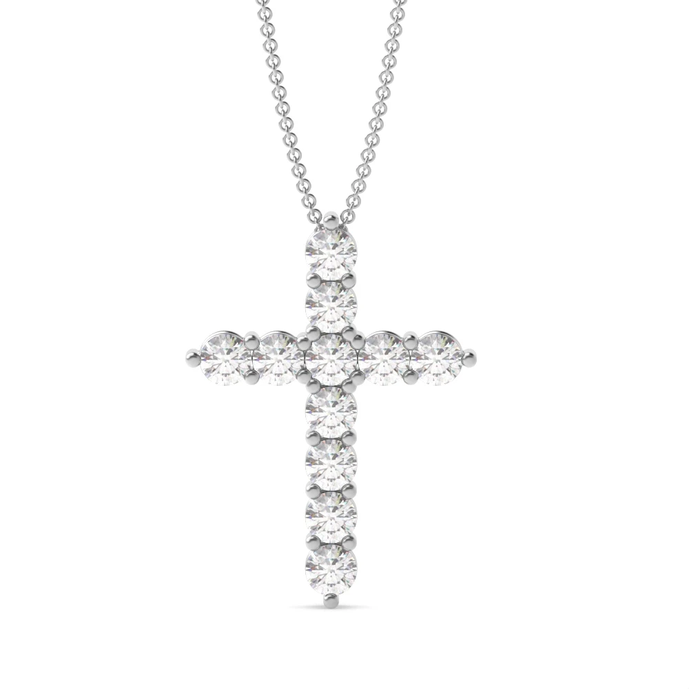 4 Prong Classic Cross Pendant Necklaces
