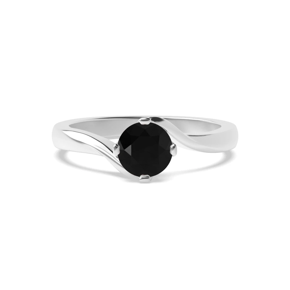 4 Prong Twisted open set Unique Engagement Rings