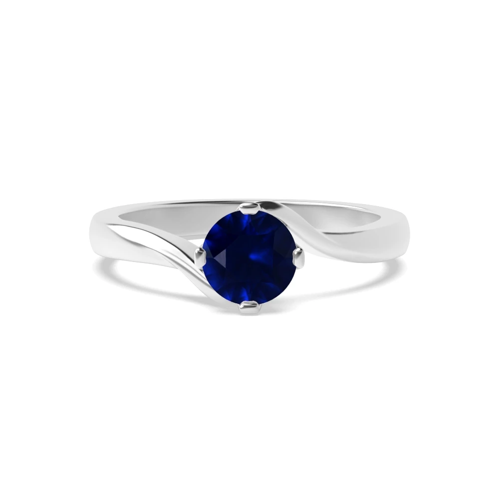 4 Prong open set Twisted Engagement Rings
