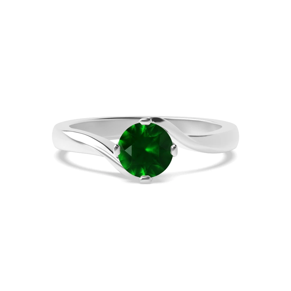 4 Prong Twisted open set Unique Engagement Rings