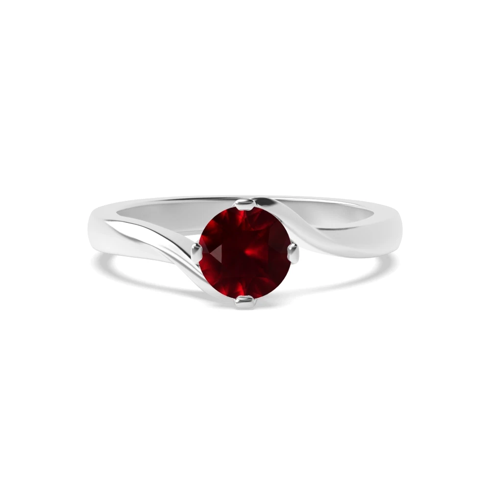 4 Prong Twisted open set Unique Engagement Rings