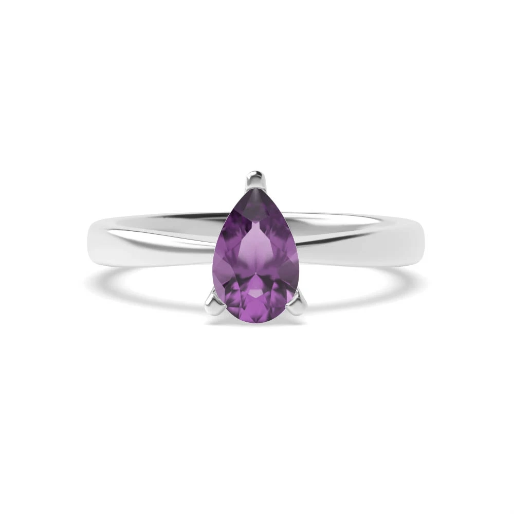 4 Prong V shaped Engagement Rings