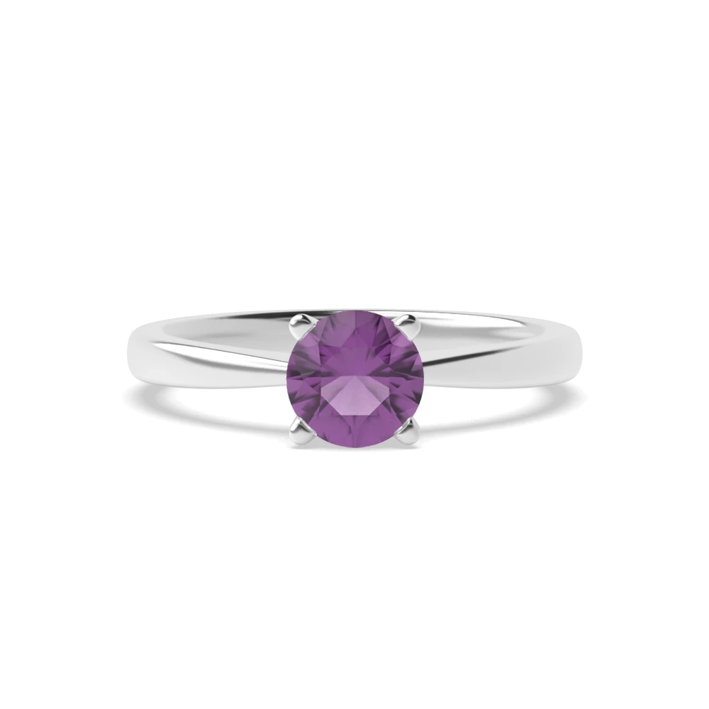 4 Prong Platinum V shaped Engagement Rings