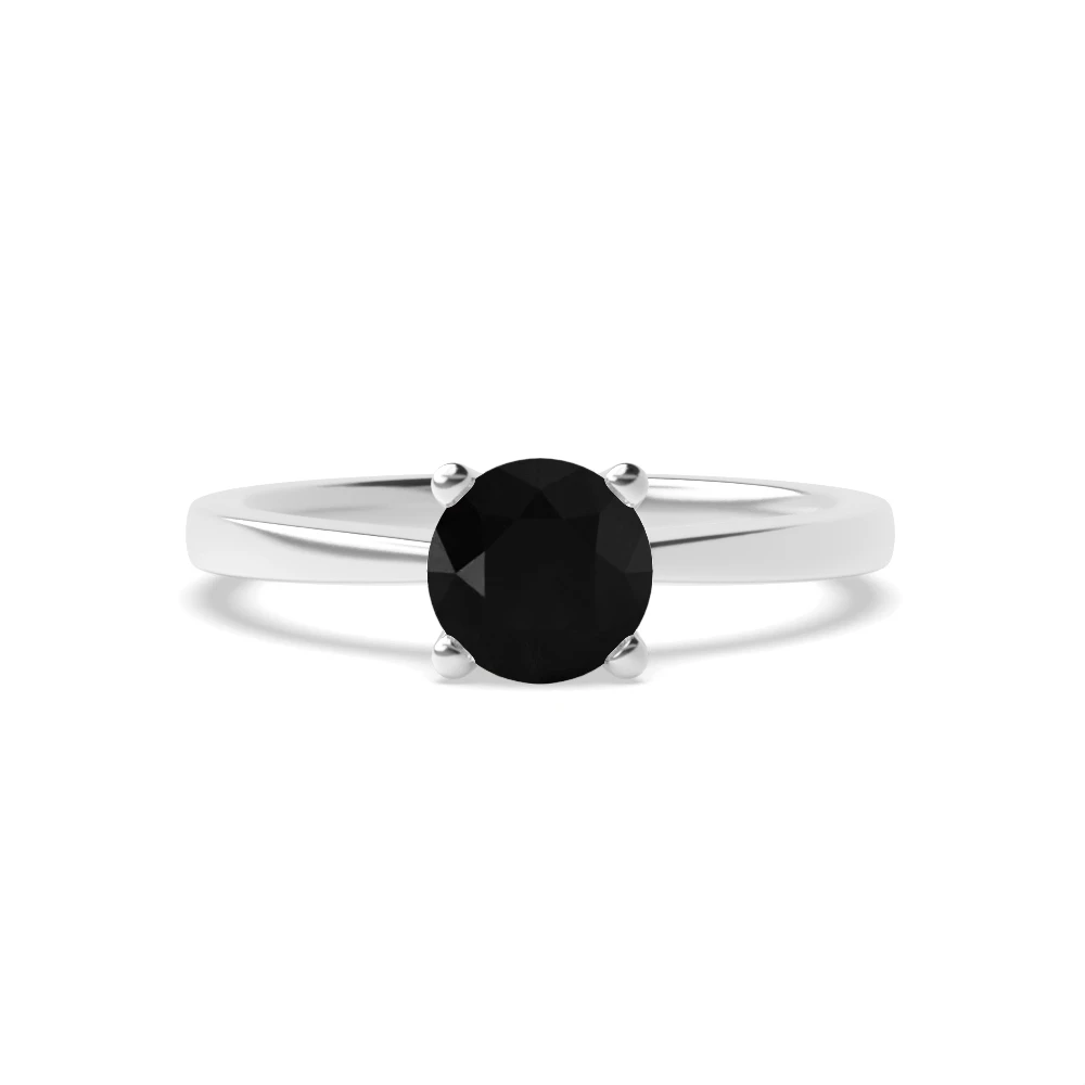 4 Prong V shaped Solitaire Engagement Rings