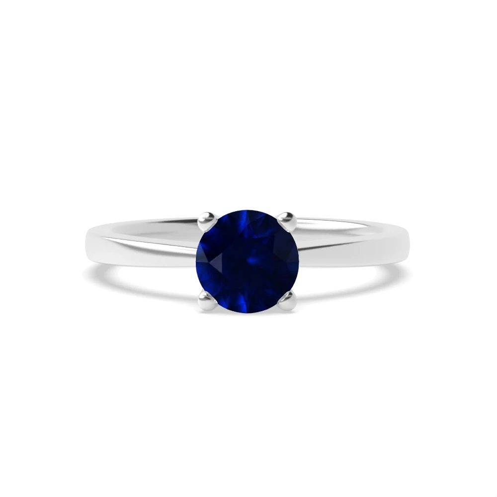 4 Prong Platinum V shaped Solitaire Engagement Rings