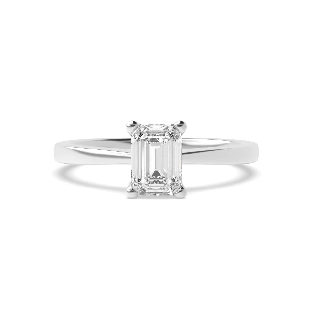 4 Prong V shaped Solitaire Engagement Rings