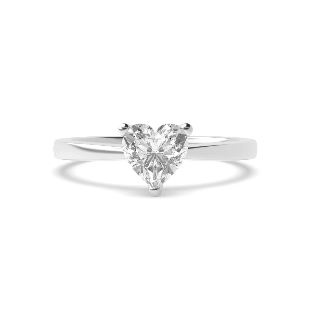 4 Prong V shaped Solitaire Engagement Rings