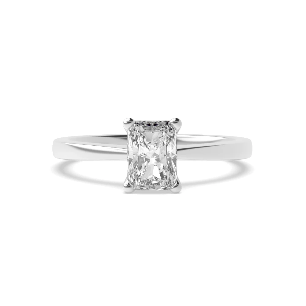 4 Prong V shaped Solitaire Engagement Rings