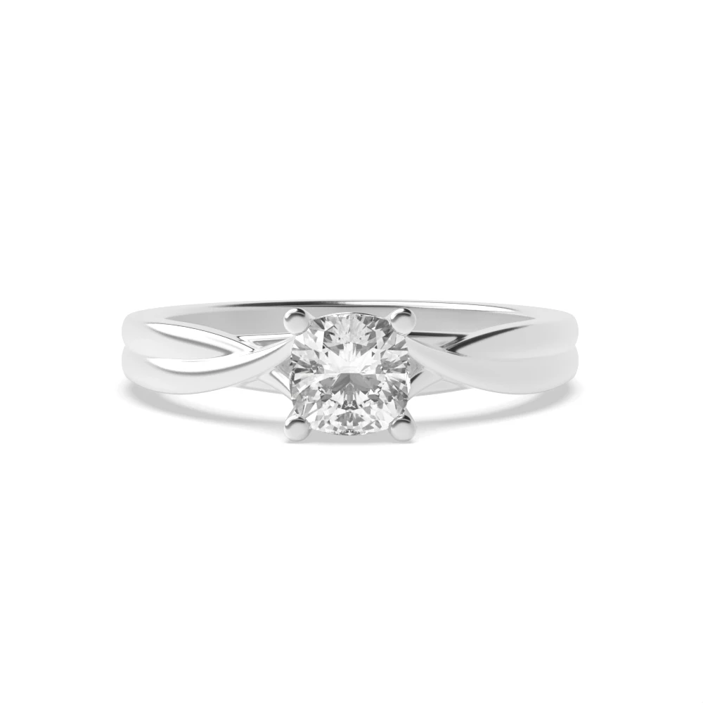 6 Prong Cross over shoulder Unique Engagement Rings