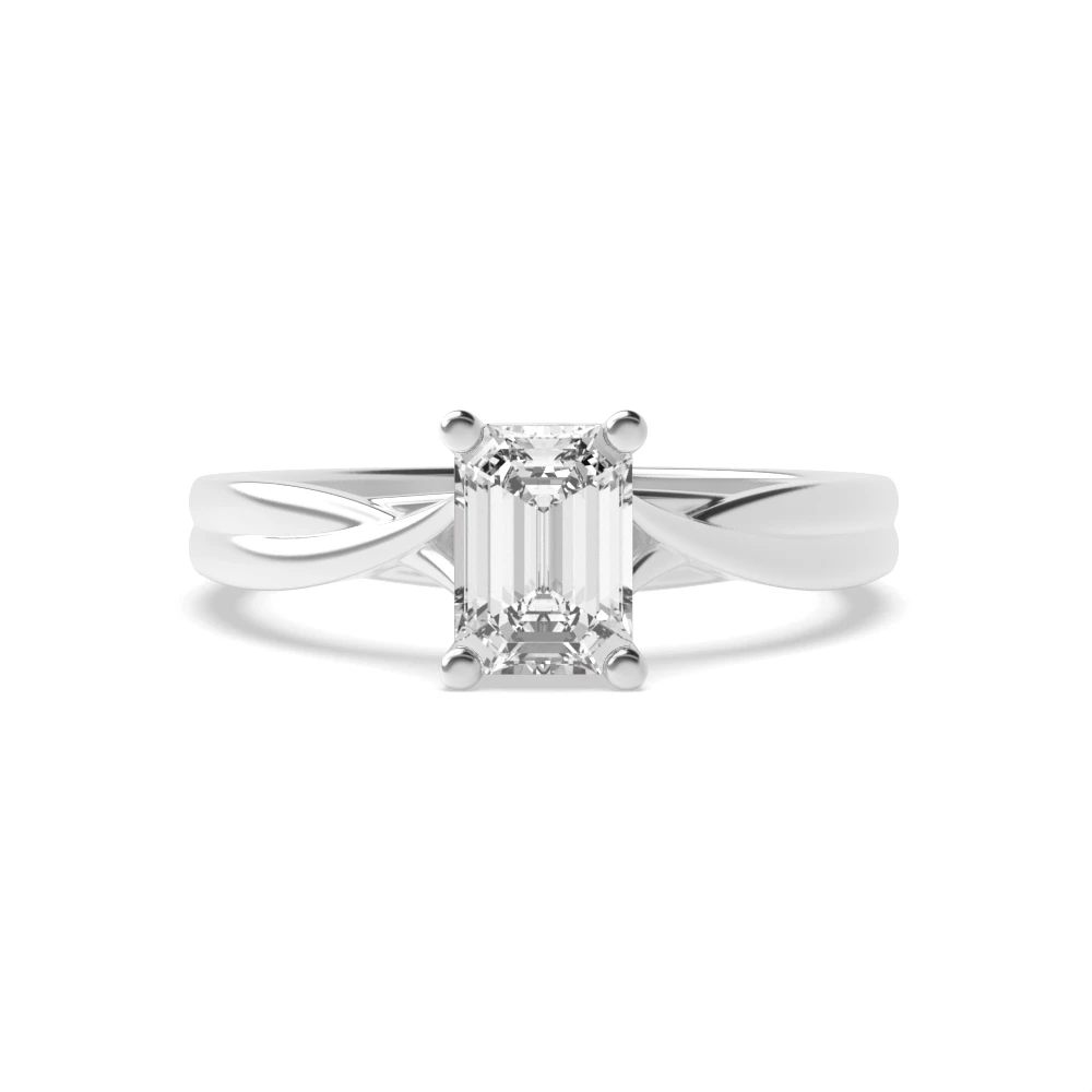 6 Prong Cross over shoulder Unique Engagement Rings