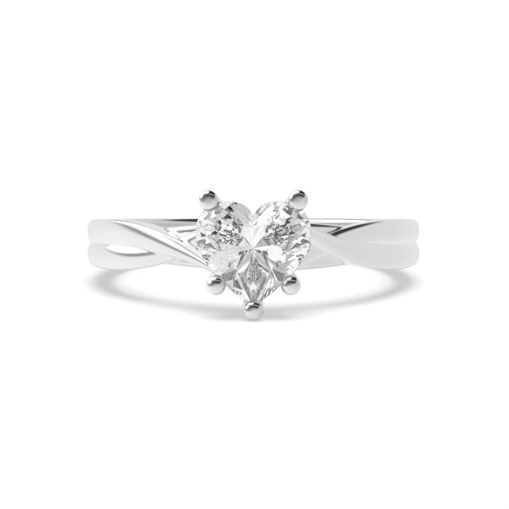 6 Prong Cross over shoulder Sale Engagement Rings
