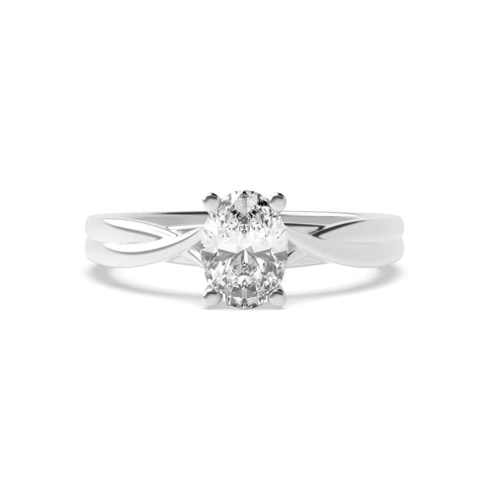6 Prong Cross over shoulder Unique Engagement Rings