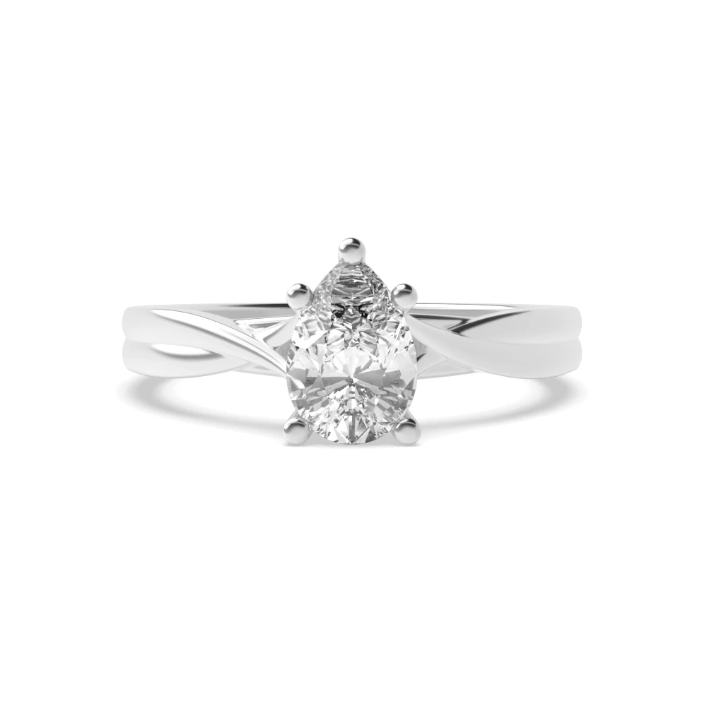 6 Prong Cross over shoulder Sale Engagement Rings