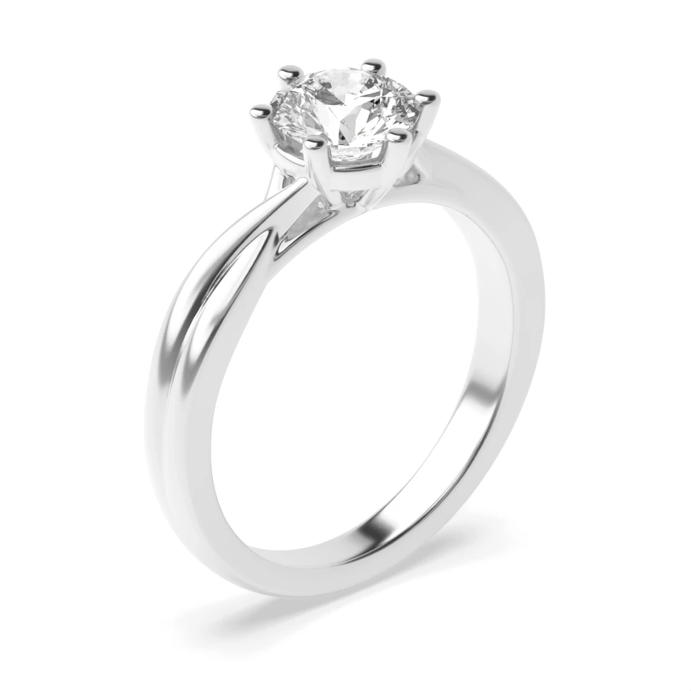 4 Prong Cross over shoulder Solitaire Quickship