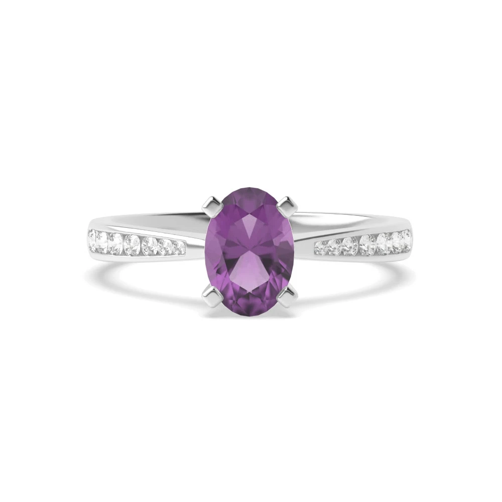 4 Prong Classic tapered shank Engagement Rings