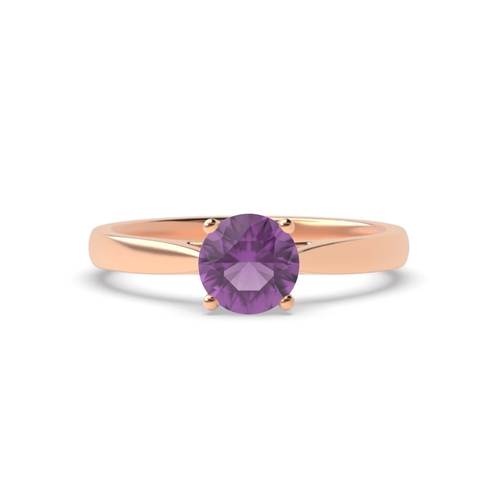 4 Prong Rose Gold Classic Engagement Rings