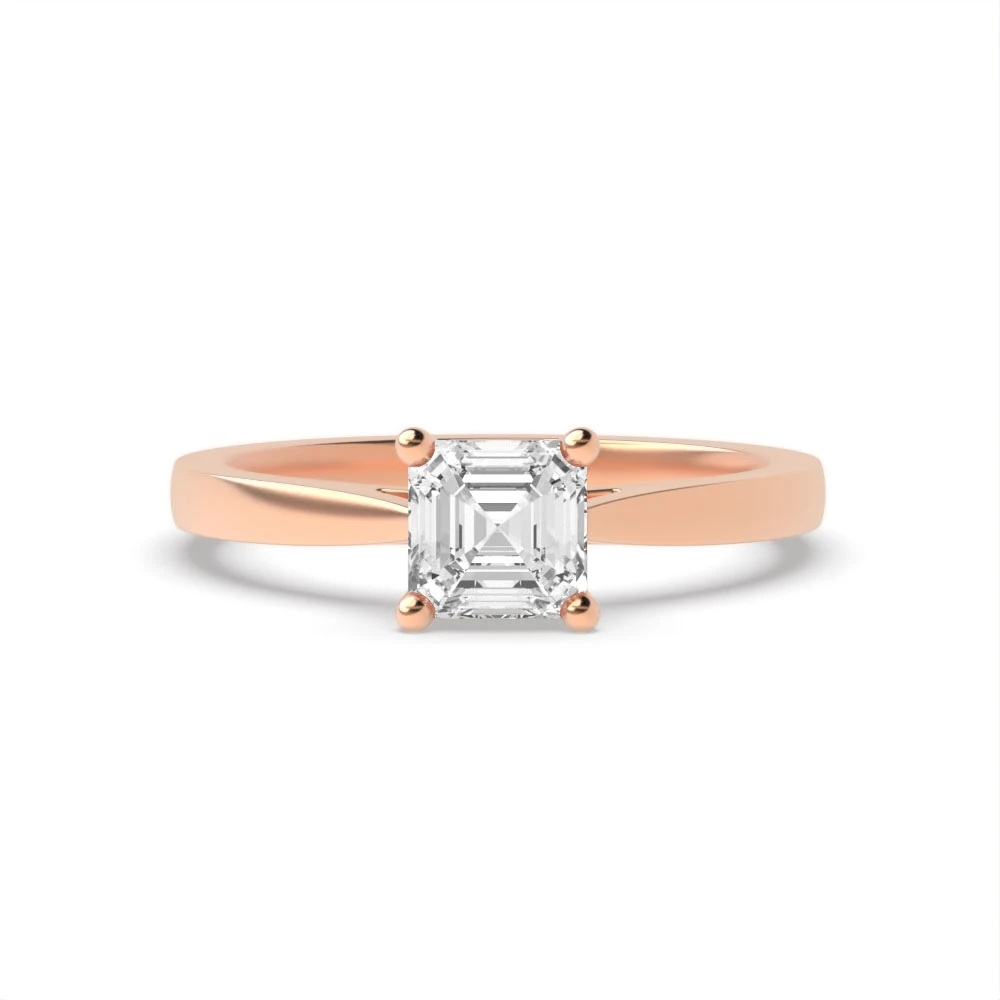 4 Prong Rose Gold Classic Engagement Rings