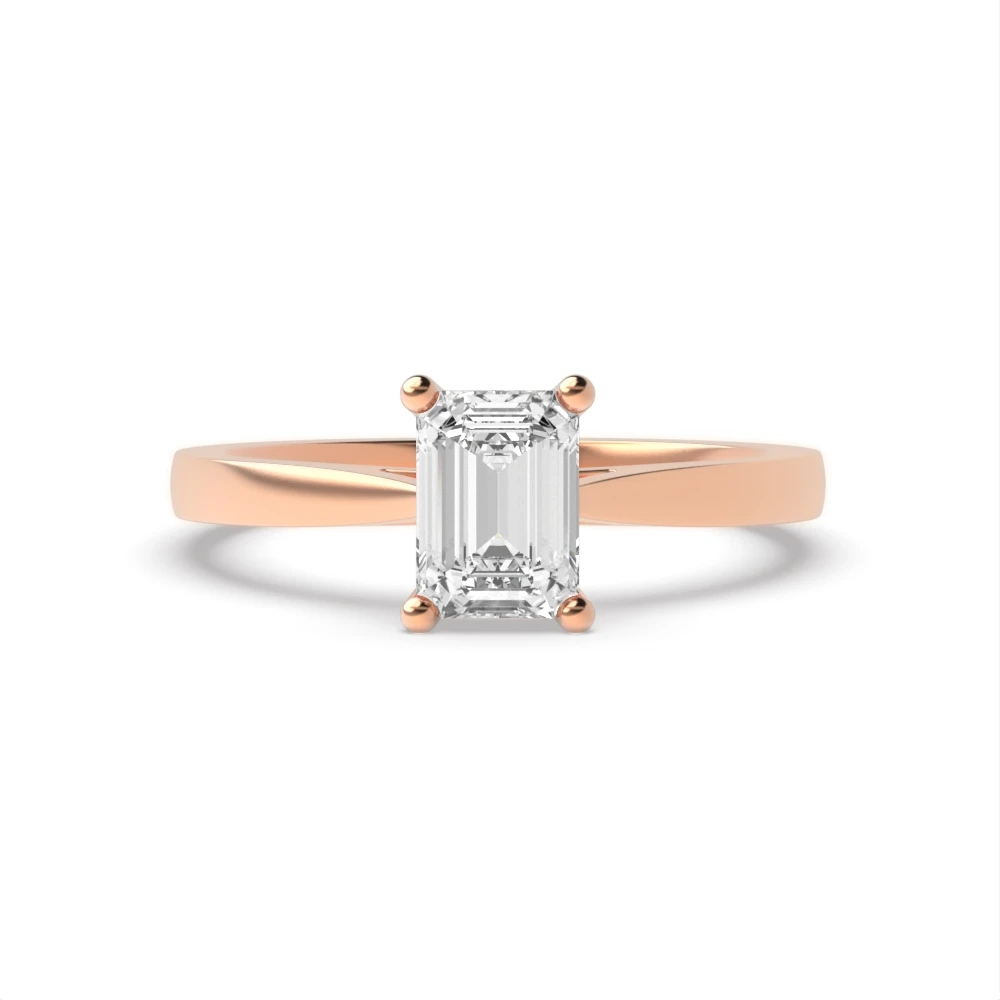 4 Prong Rose Gold Classic Engagement Rings