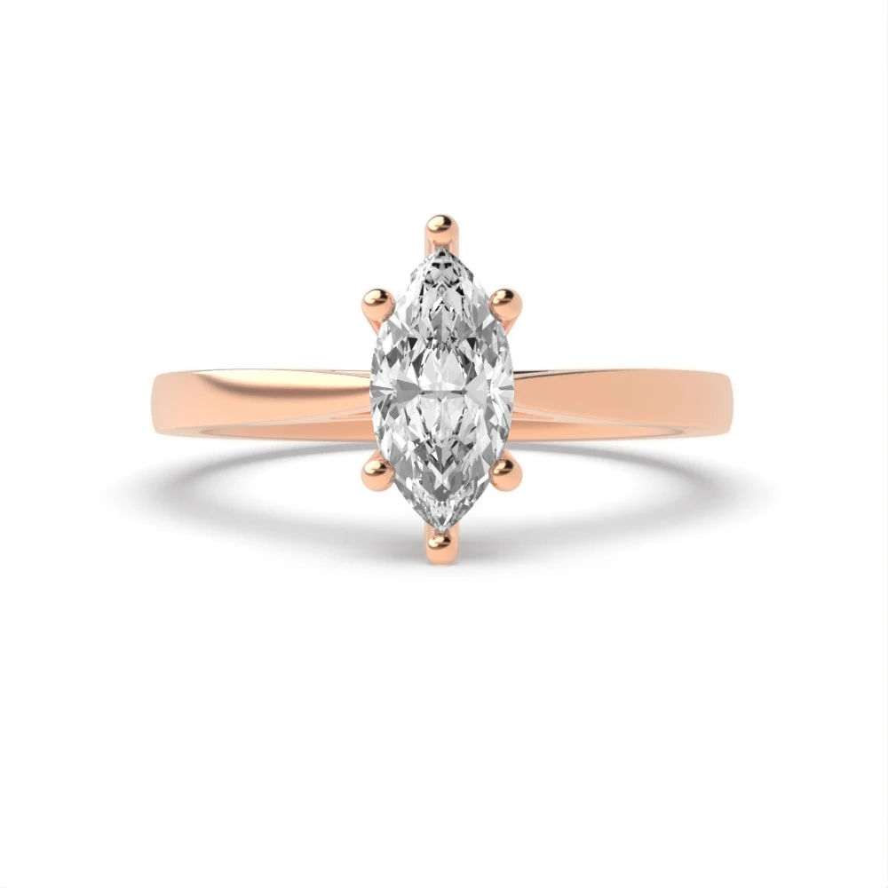 4 Prong Rose Gold Classic Engagement Rings