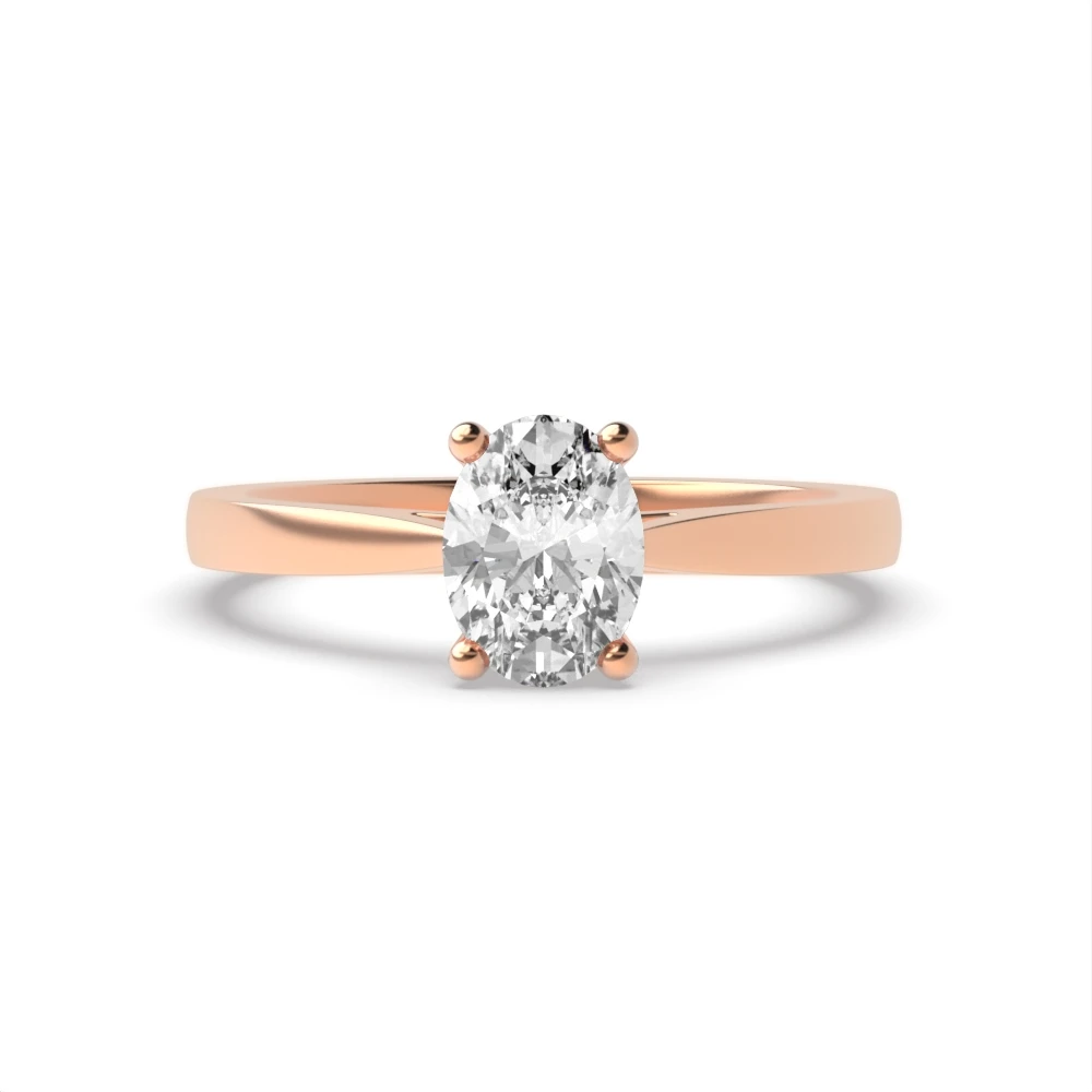 4 Prong Rose Gold Classic Engagement Rings