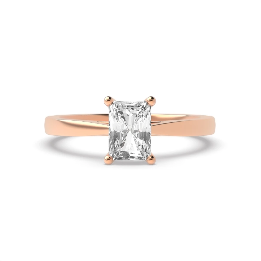 4 Prong Rose Gold Classic Engagement Rings
