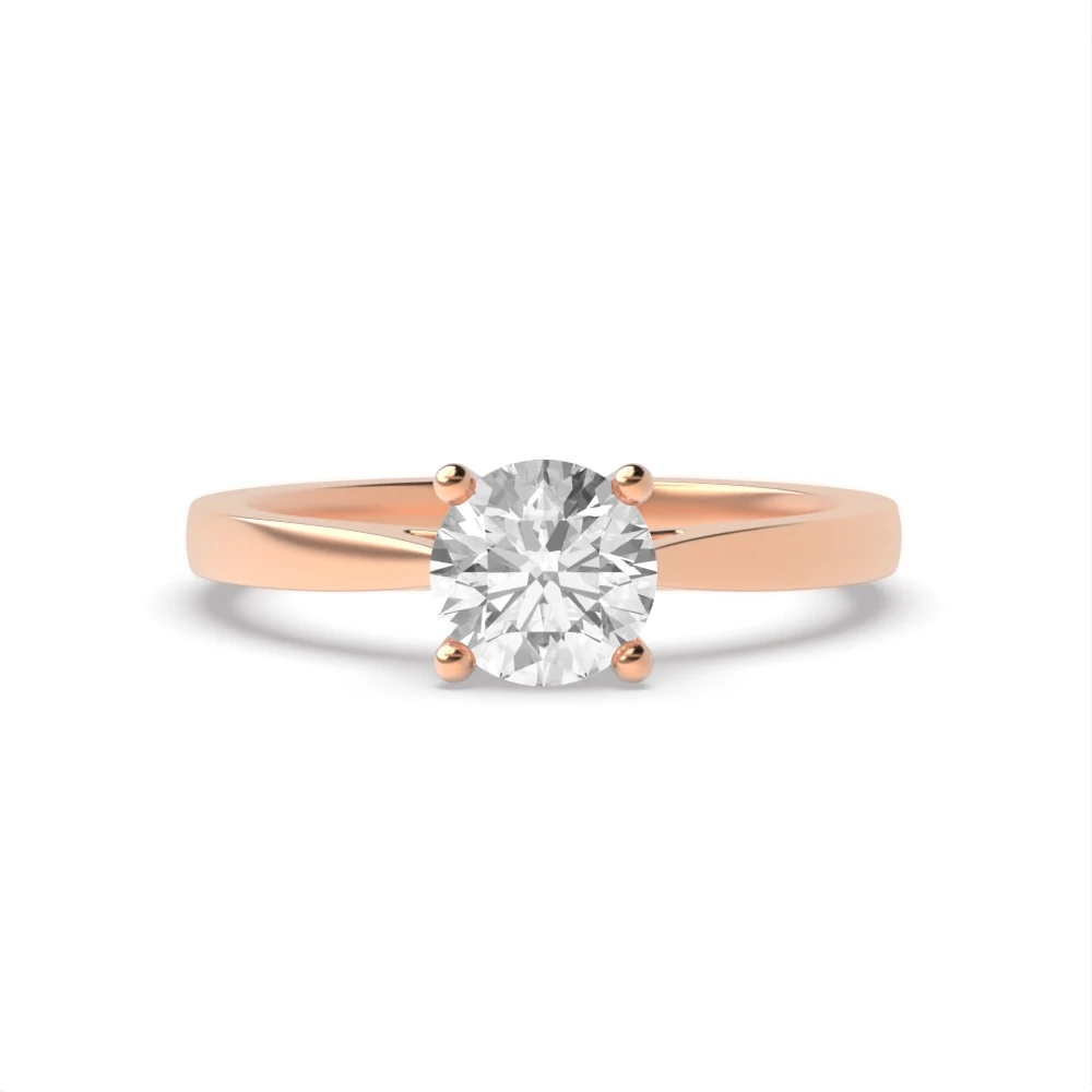 4 Prong Rose Gold Classic Engagement Rings