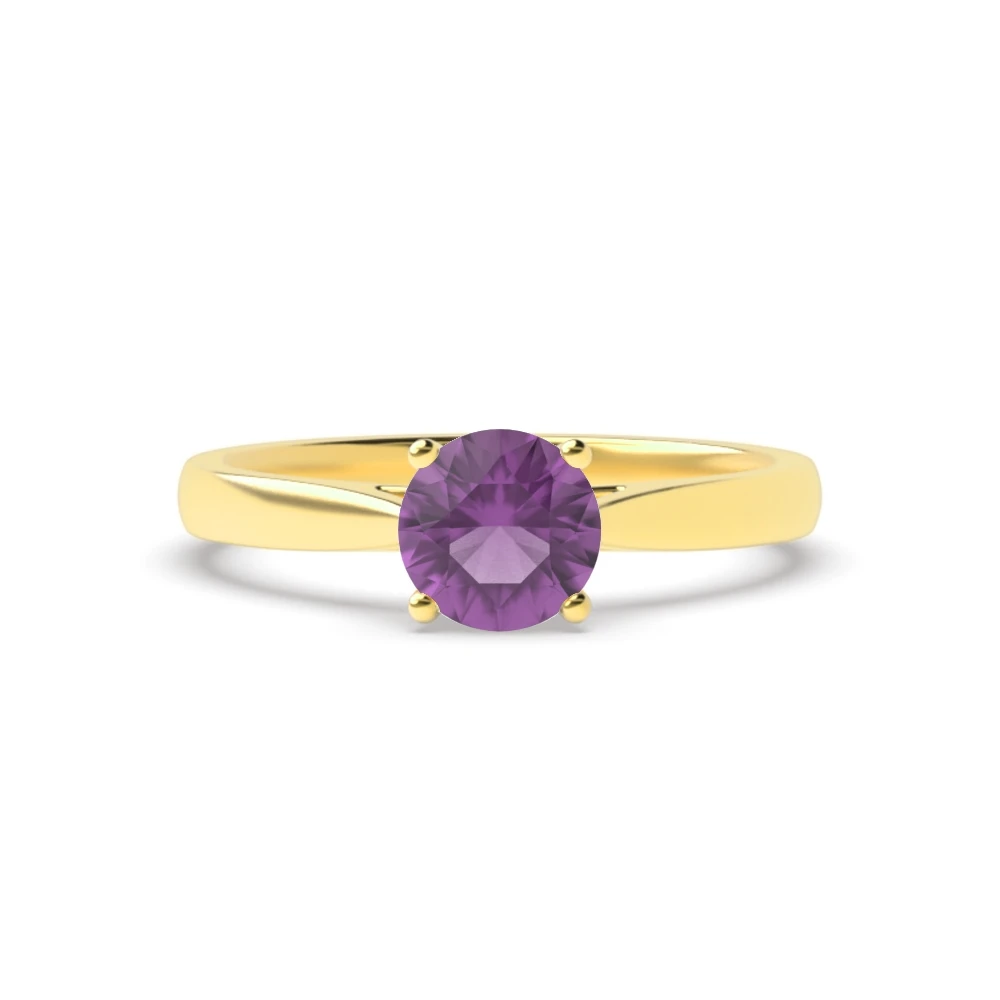 4 Prong Yellow Gold Classic Engagement Rings