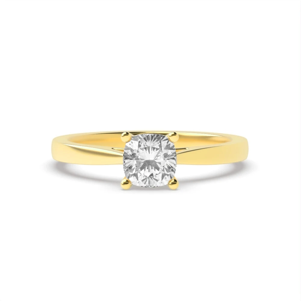 4 Prong Yellow Gold Classic Engagement Rings