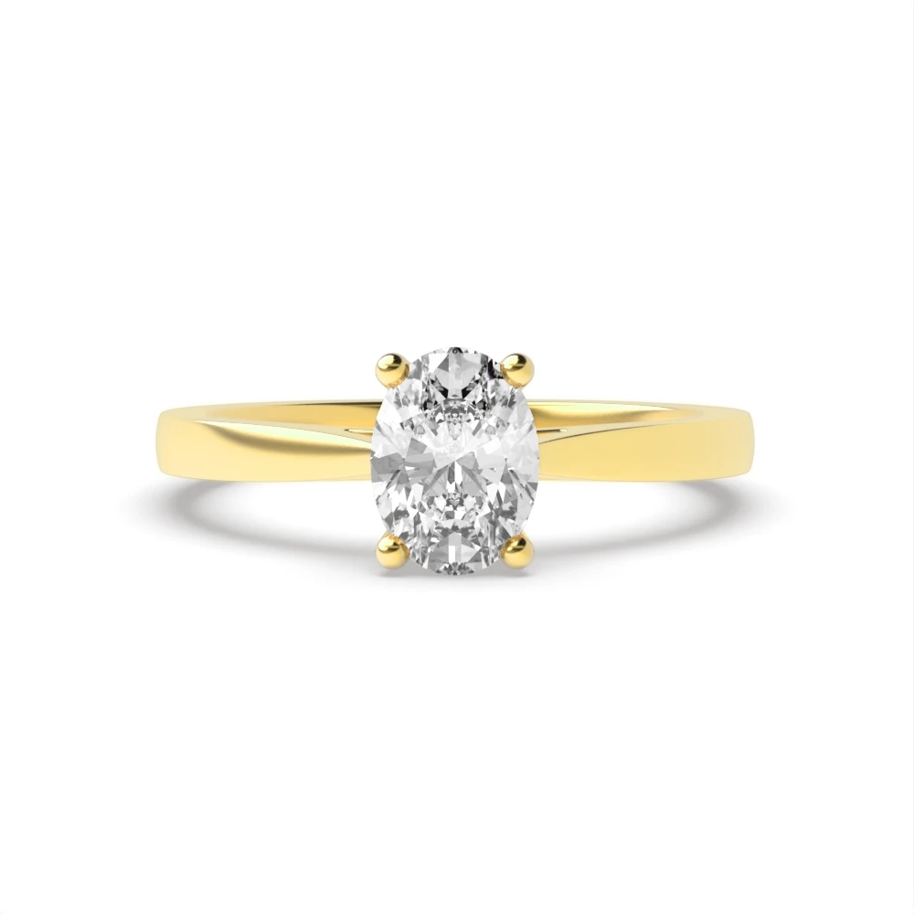 4 Prong Yellow Gold Classic Engagement Rings