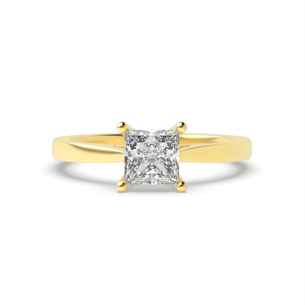 4 Prong Yellow Gold Classic Engagement Rings