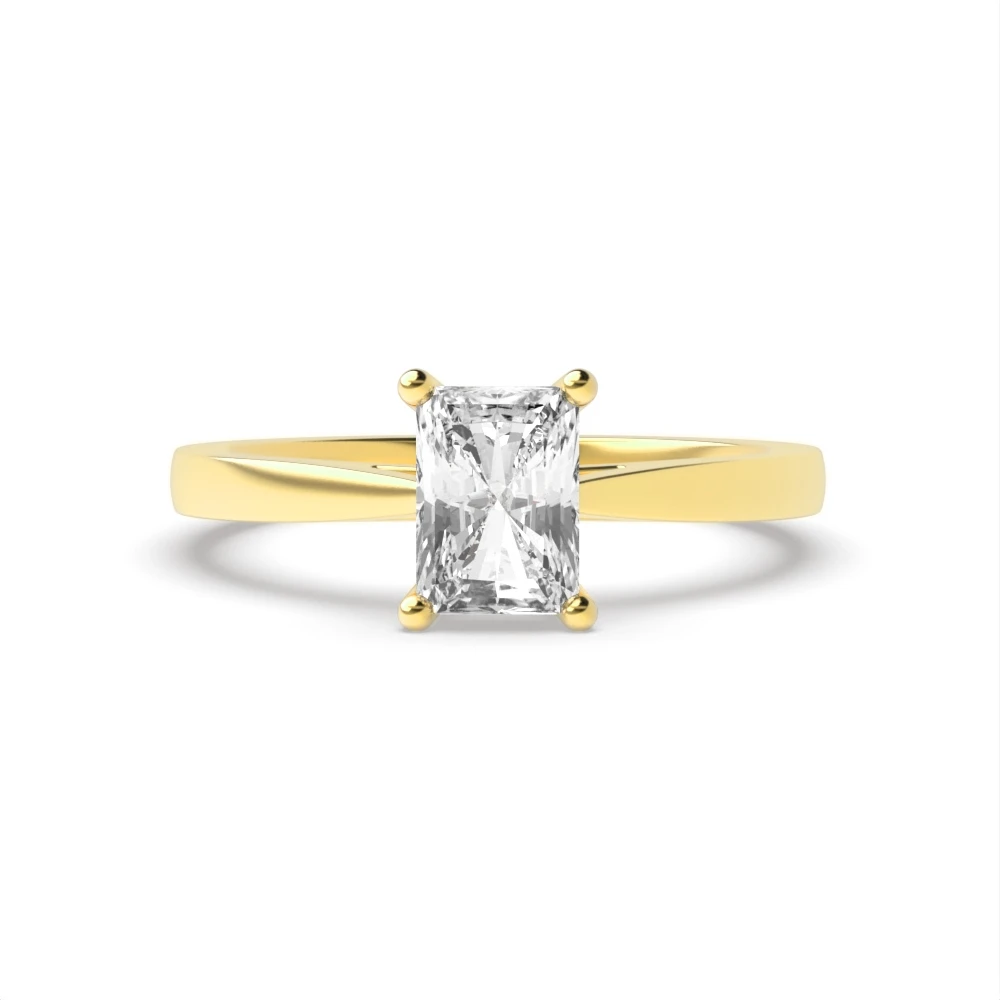4 Prong Yellow Gold Classic Engagement Rings