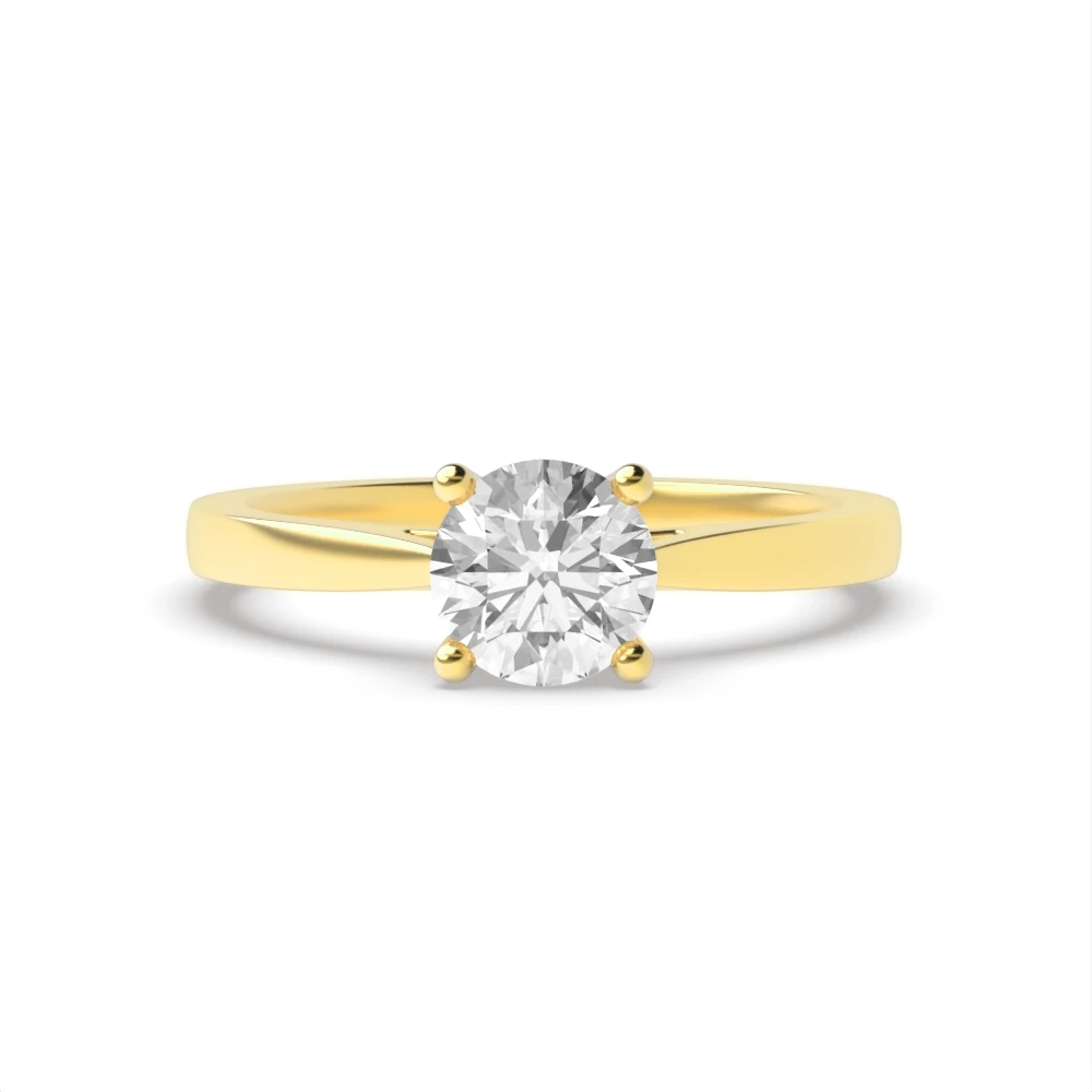 4 Prong Yellow Gold Classic Engagement Rings